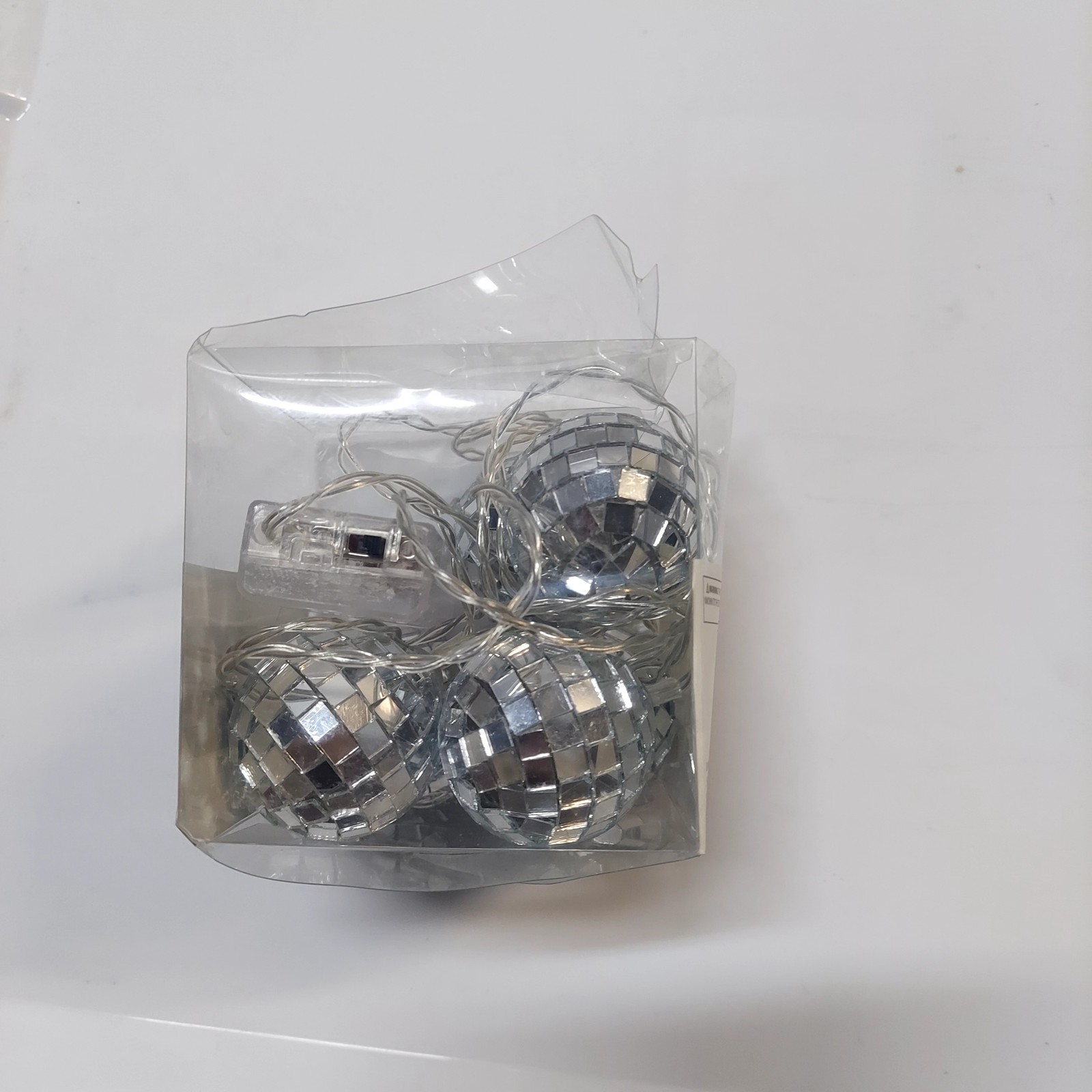 ROOM ROOM Disco Ball String Lights 6ft 6 RGB LEDs Battery Operated Party Decor