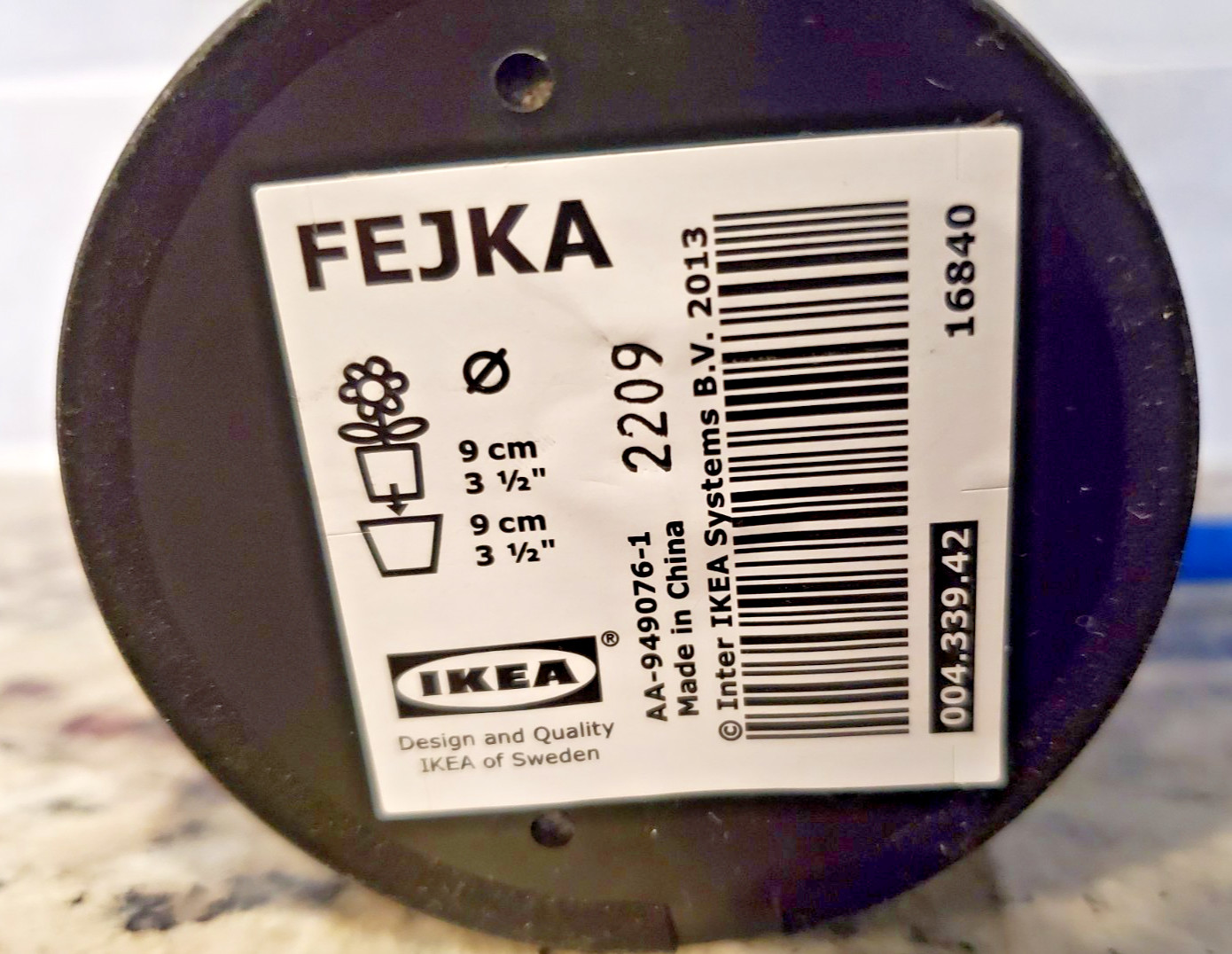 IKEA FEJKA Artificial Potted Plant + IKEA Kardemumma White Ceramic Pot 3.5″x3.5″