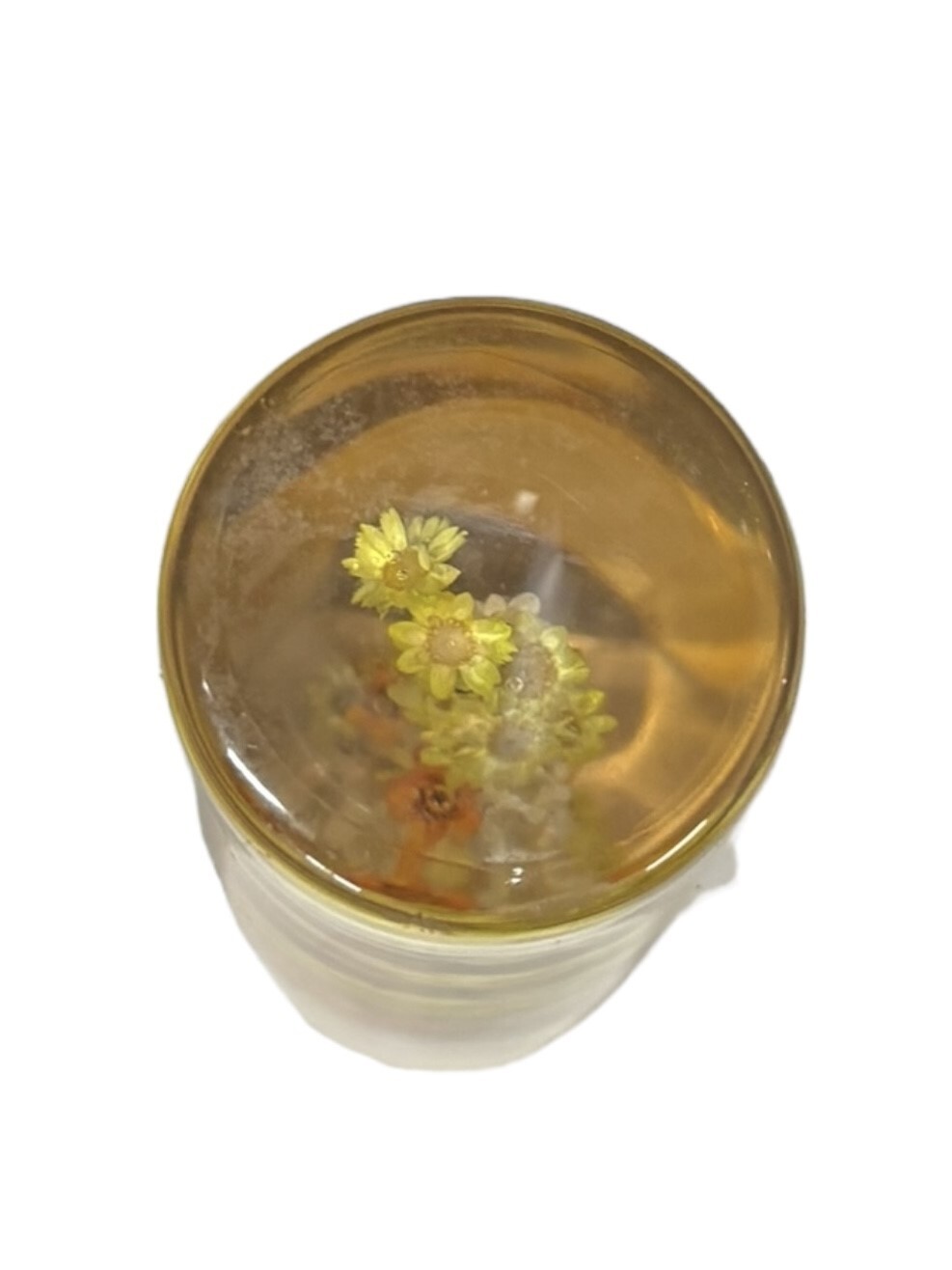 Lucite Daisies Flower Tower Home Decor Daisyglas Yellow Orange Gold