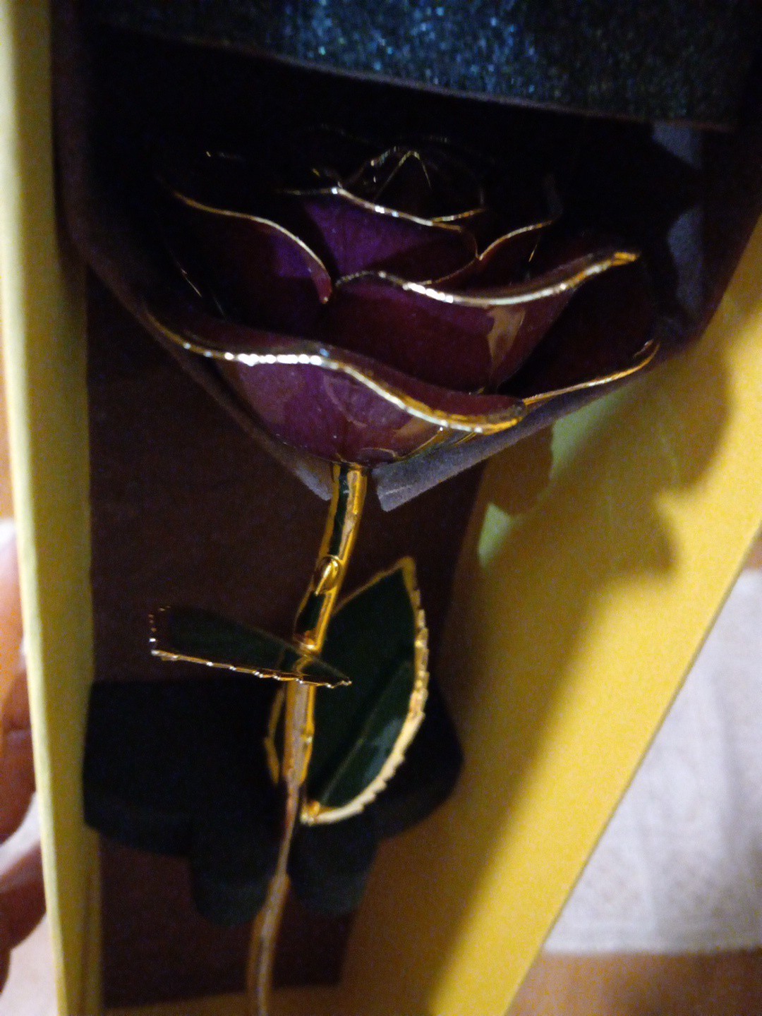 ZJchao Gold Dipped Real Rose Premium Long Stem