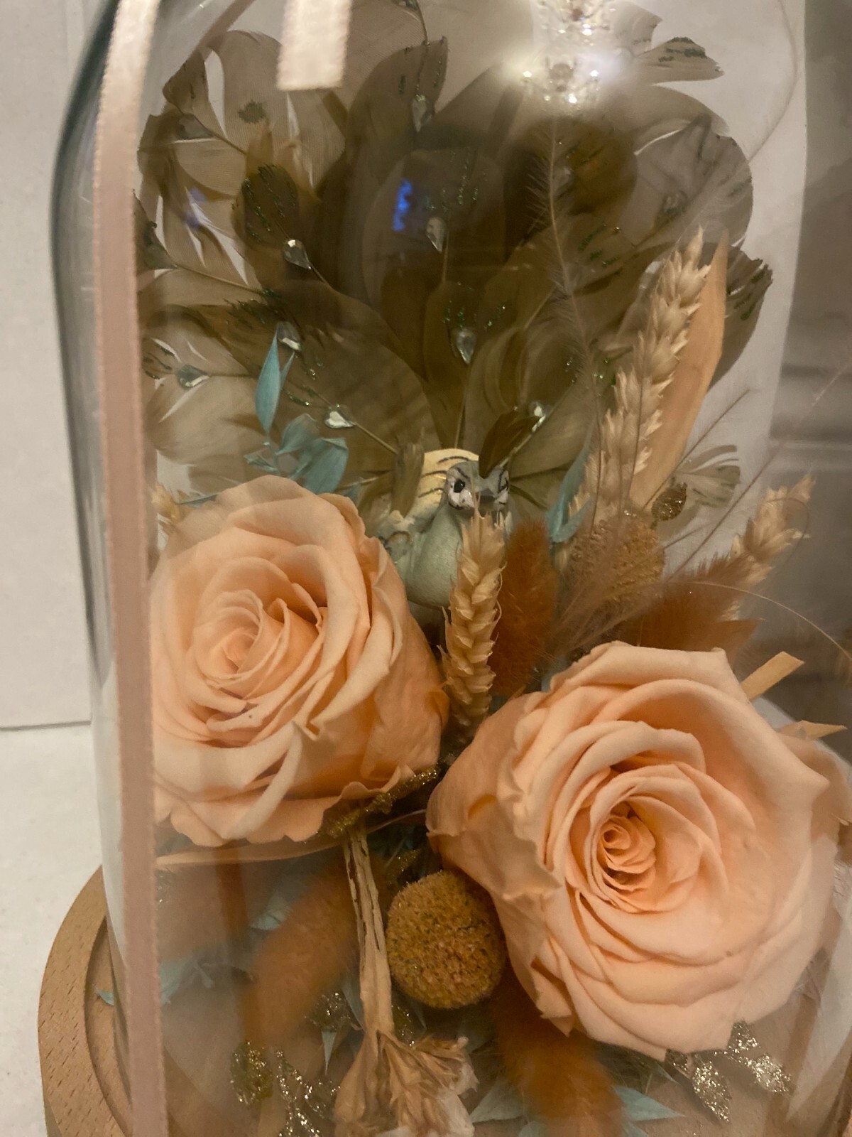 Eternal Rose Flower Preserved Immortal Fresh Rose in Glass Valentine’s Day Gift