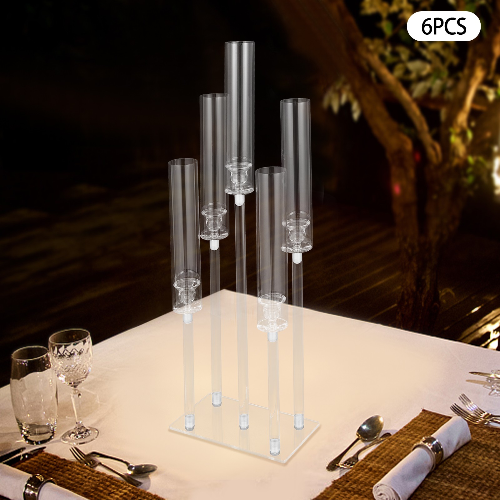 Acrylic Candle Holder Tabletop Candle Holder Wedding & Party Centerpiece Decor