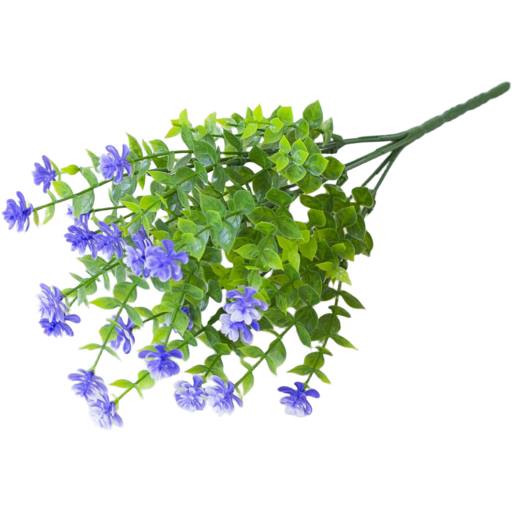 Realistic Artificial Tea Flower with Eucalyptus Leaves 36cm Plastic Plant