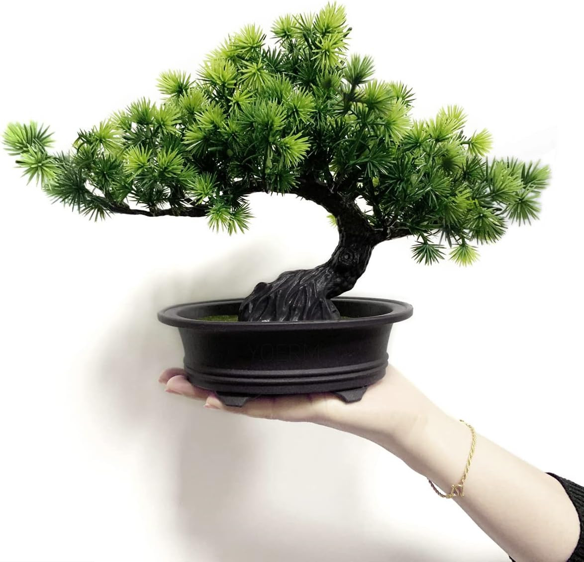 Artificial Plants Greenery Bonsai, Room Decor Fake Bonsai Tree for Home Green