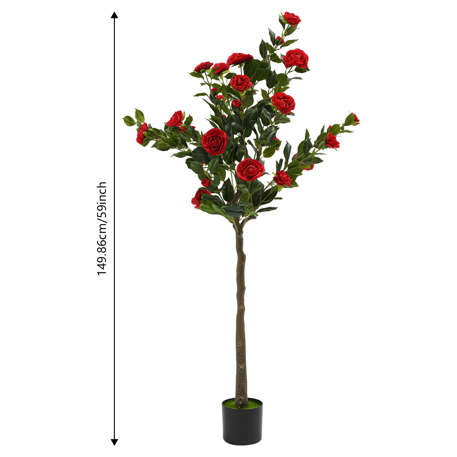 59in Artificial Camellia Tree Modern Home Decor (indoor/outdoor). Retail $65.08