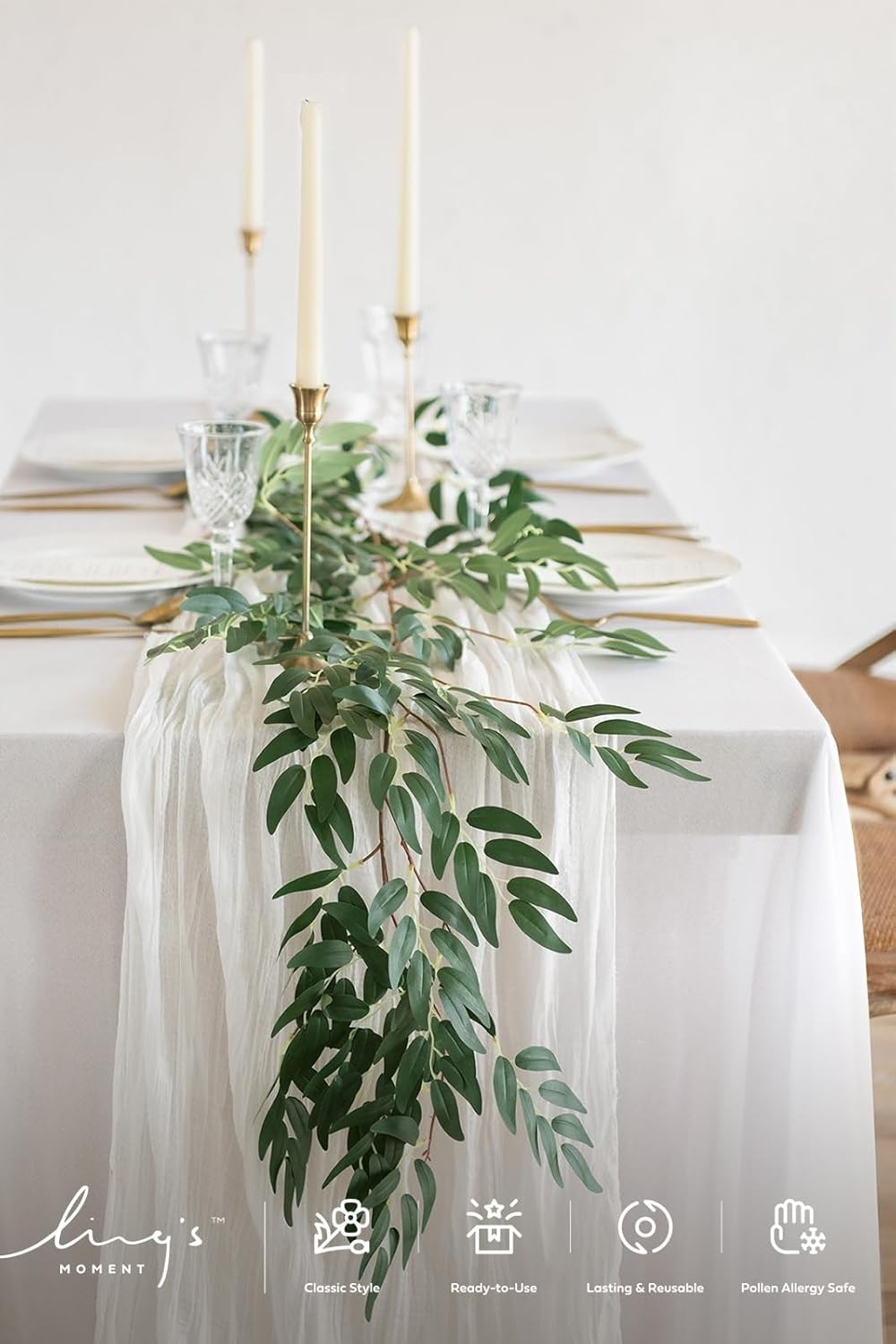 Artificial Silk Willow Leaf Swag – Dark Green