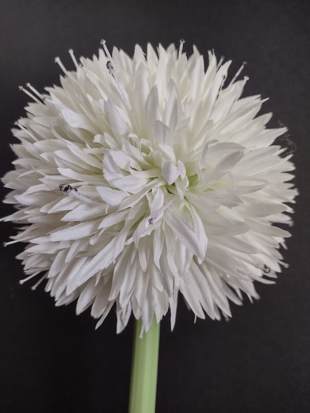 Artificial 26″ allium stem WHITE