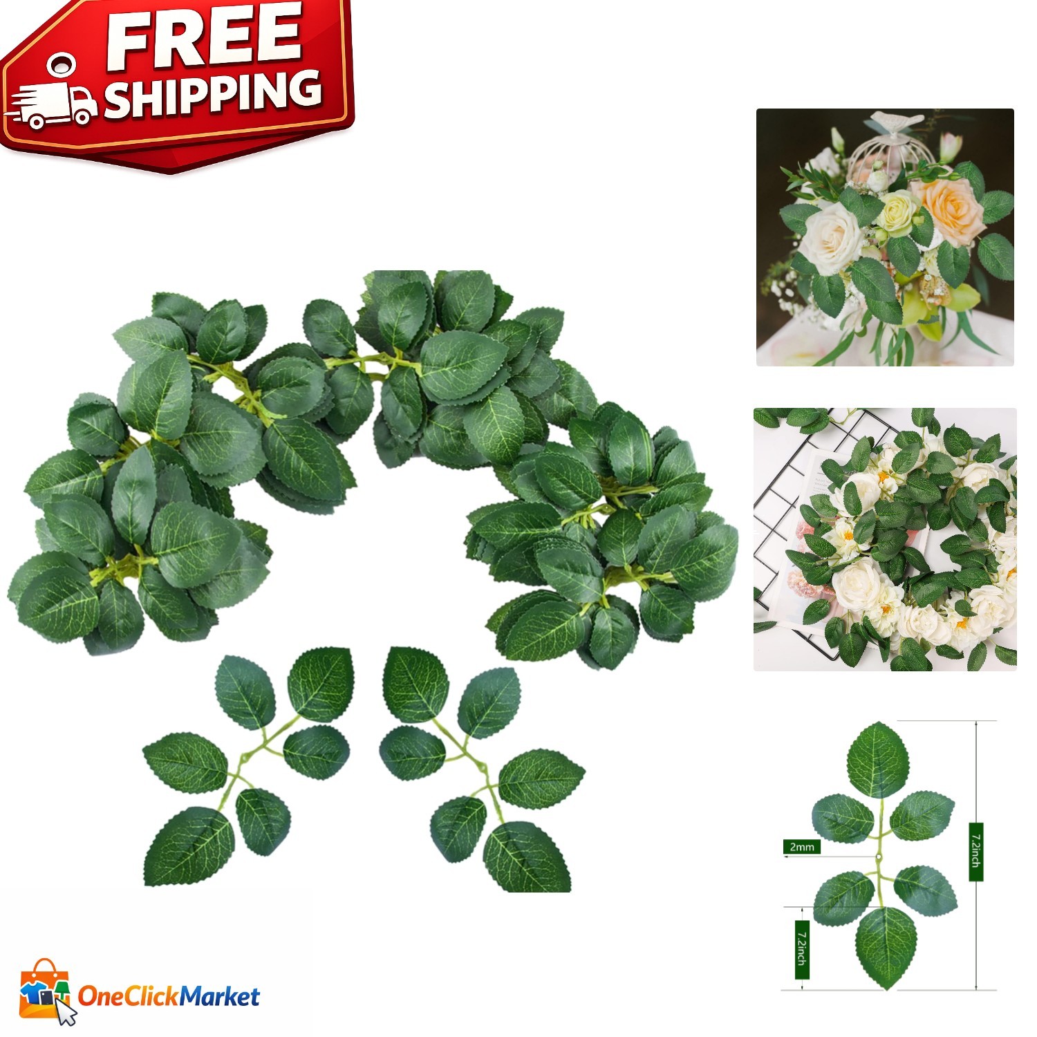 Realistic Silk Rose Leaves – 60pcs Perfect for All Occasions and Decorations