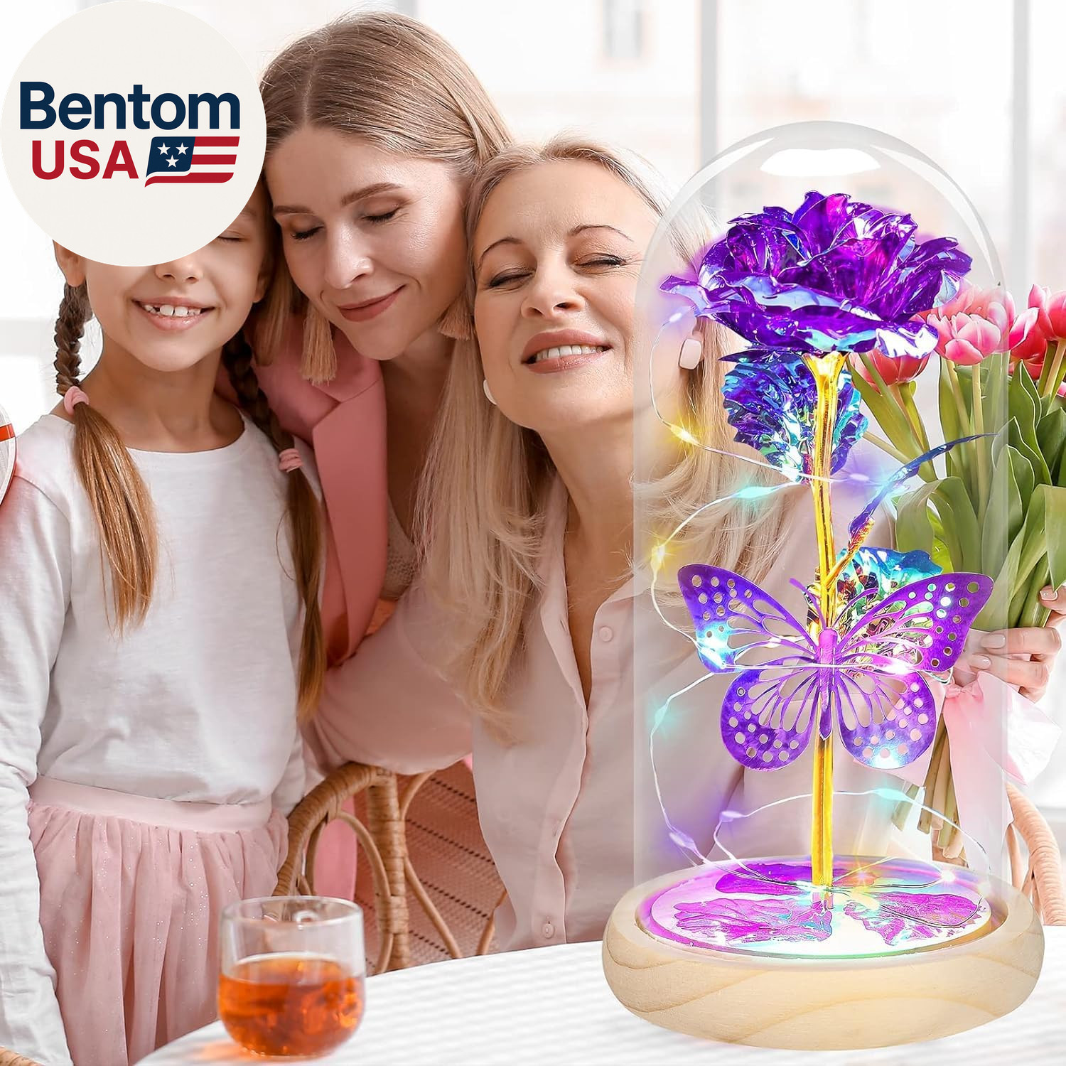 Gifts for Women Christmas Rose Gifts Flowers for Women,Birthday Gifts for Women,