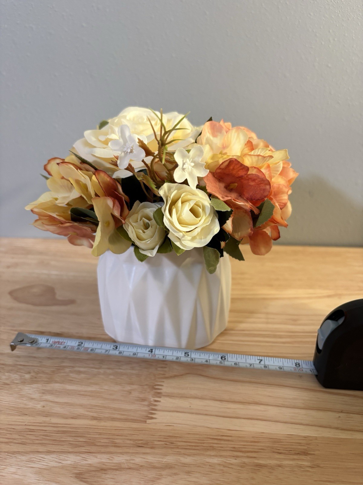 Artificial Floral Arrangement In Ceramic Vase *Home Decor