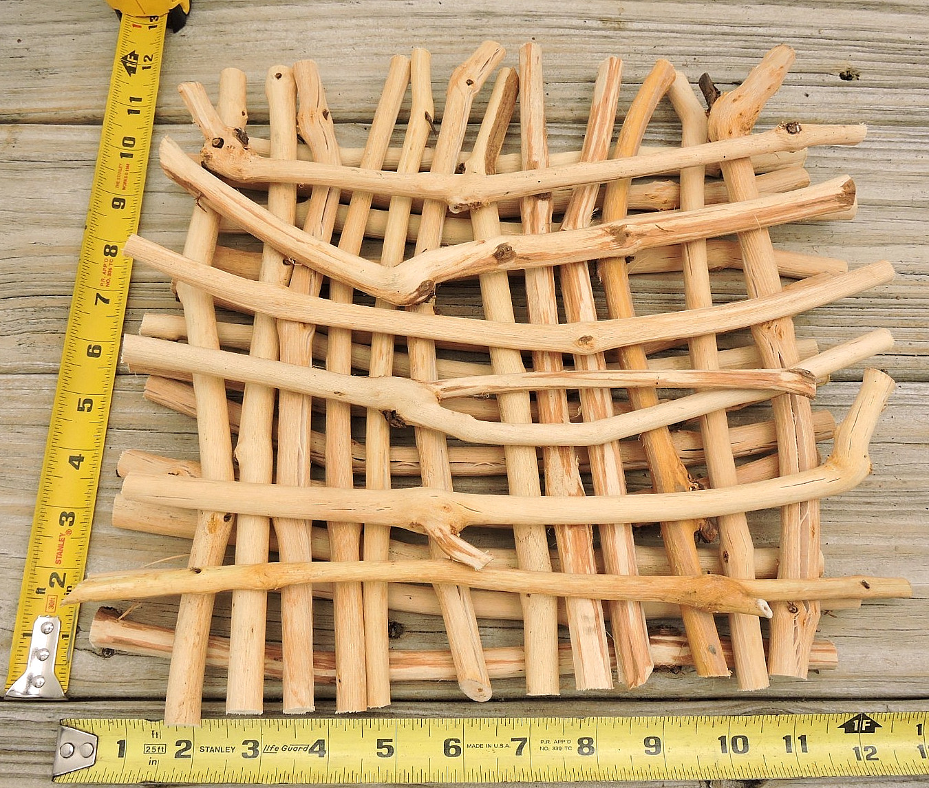 30 Grapevine Wood Stick Section 7/16~1/2″D 11~12″L Driftwood Decor Crafts