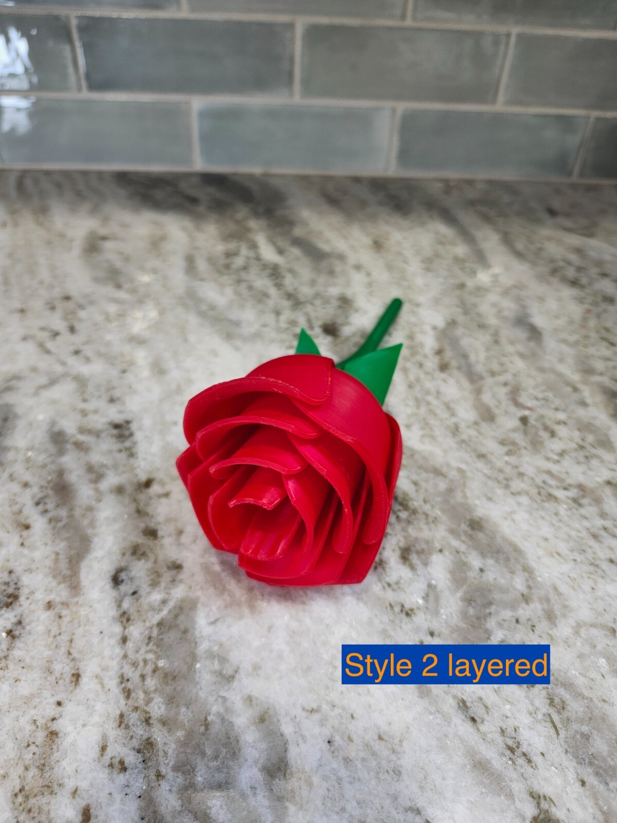3D Printed Rose with Vase for dry flowers – A Timeless Gift