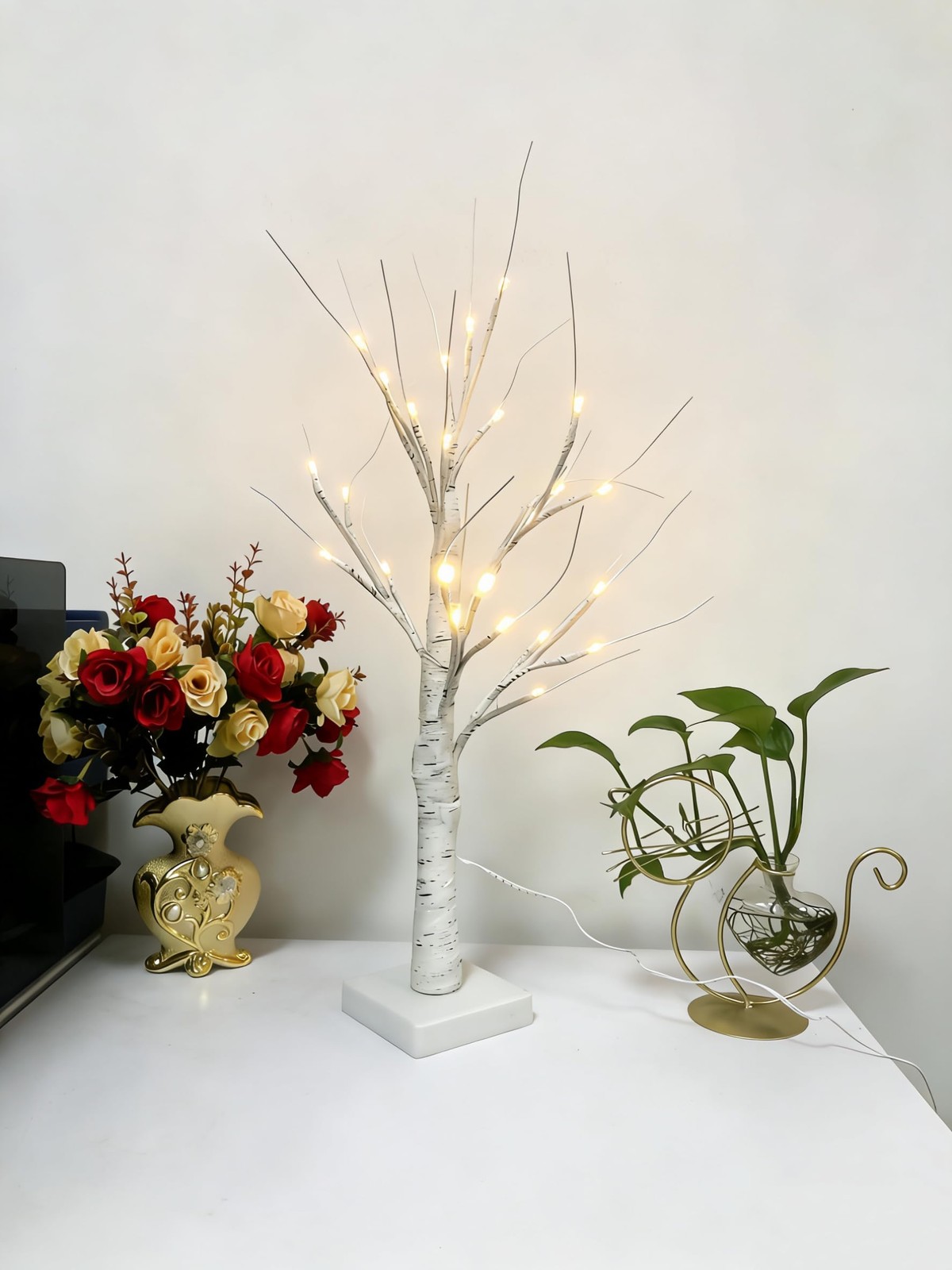 2 FT Birch Tree Light 24 Lamp Beads Fashion Table Lamp Christmas Decoration N…