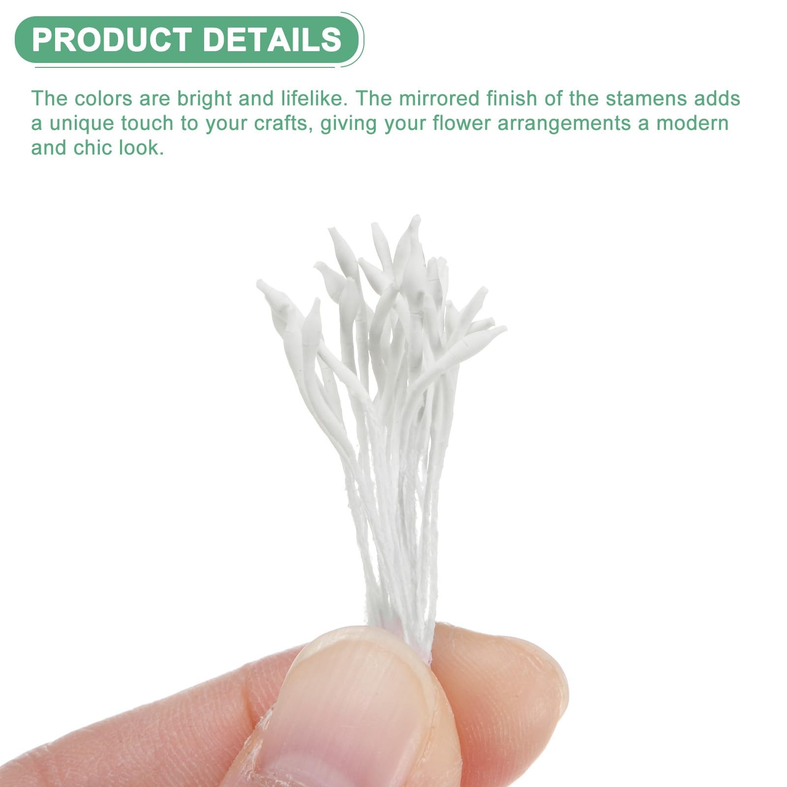 100 Pack Artificial Flower Stamen Kit, Mini Double Heads for DIY Floral Crafts