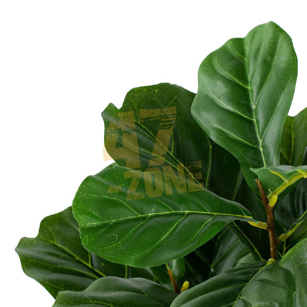 Faux Potted Fiddle Leaf Tree Green Black Artifical Garden Indoor Outdoor Plant