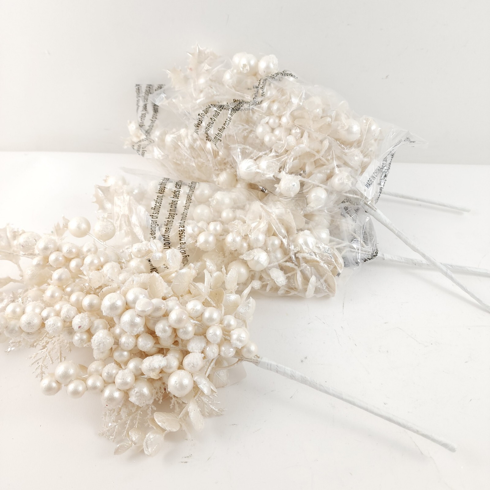 Set of 4 Snow Berry, Holly and Cedar Picks by Valerie White