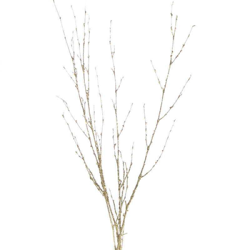 Factory Direct Craft Package of 12 Sparkling Gold Artificial Twig Picks