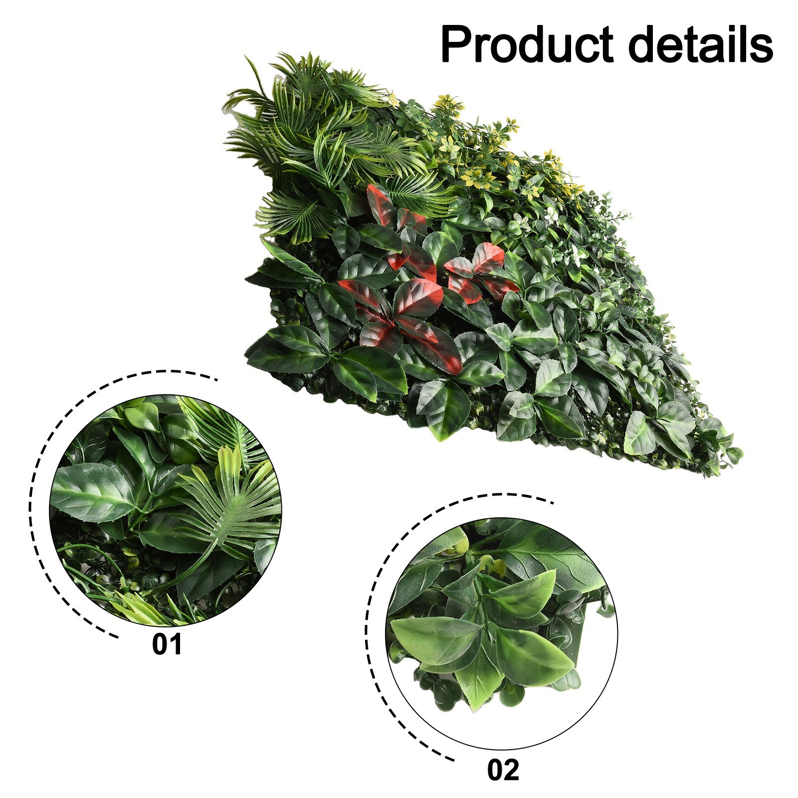 Green Plastic Lawn Plants for Home Decoration Easy to Clean and Maintain