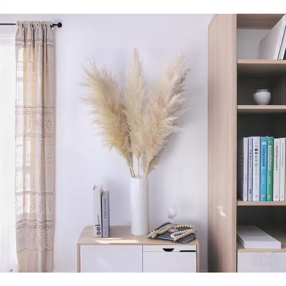 40In Dried Pampas Grass for Floor Vase, Natural Boho Decorations for Home, Weddi