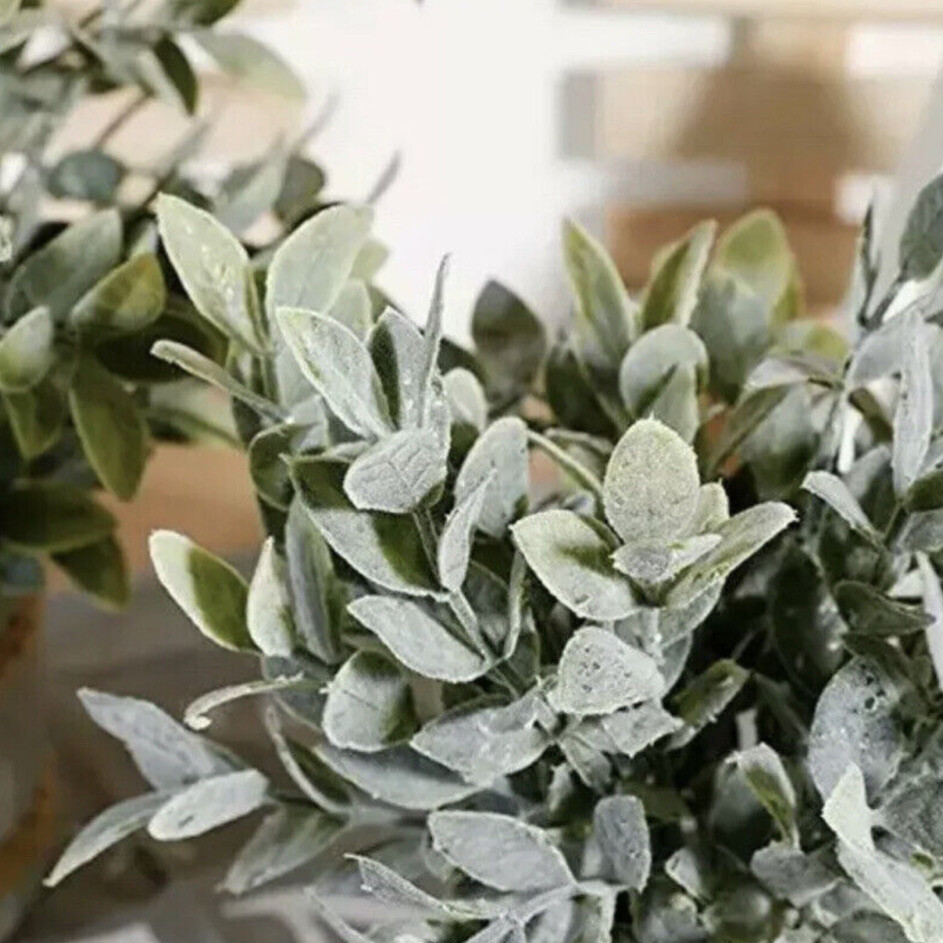 HC STAR 2 Pcs Artificial Plants Small Potted Plastic Fake Plants Green Rosemary