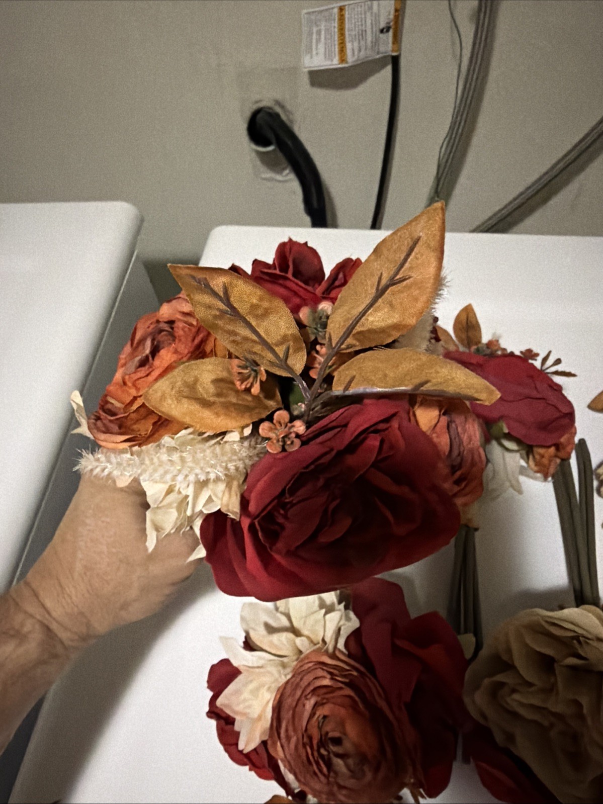 ASHLAND FALL 6 Bouquet SETS RONUNCULUS & ROSE Home Party Decor