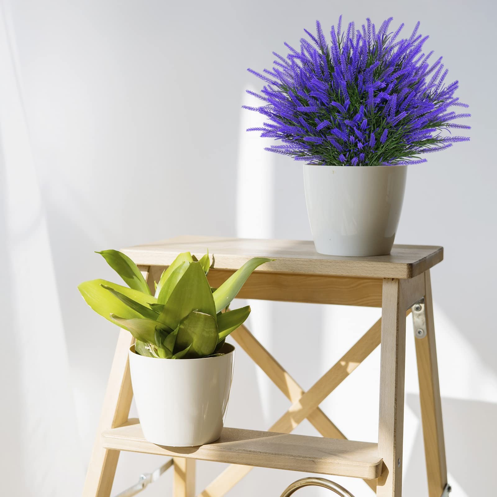 12 Bundles Artificial Lavender Flowers Fake Flowers Artificial Plants Outdoor