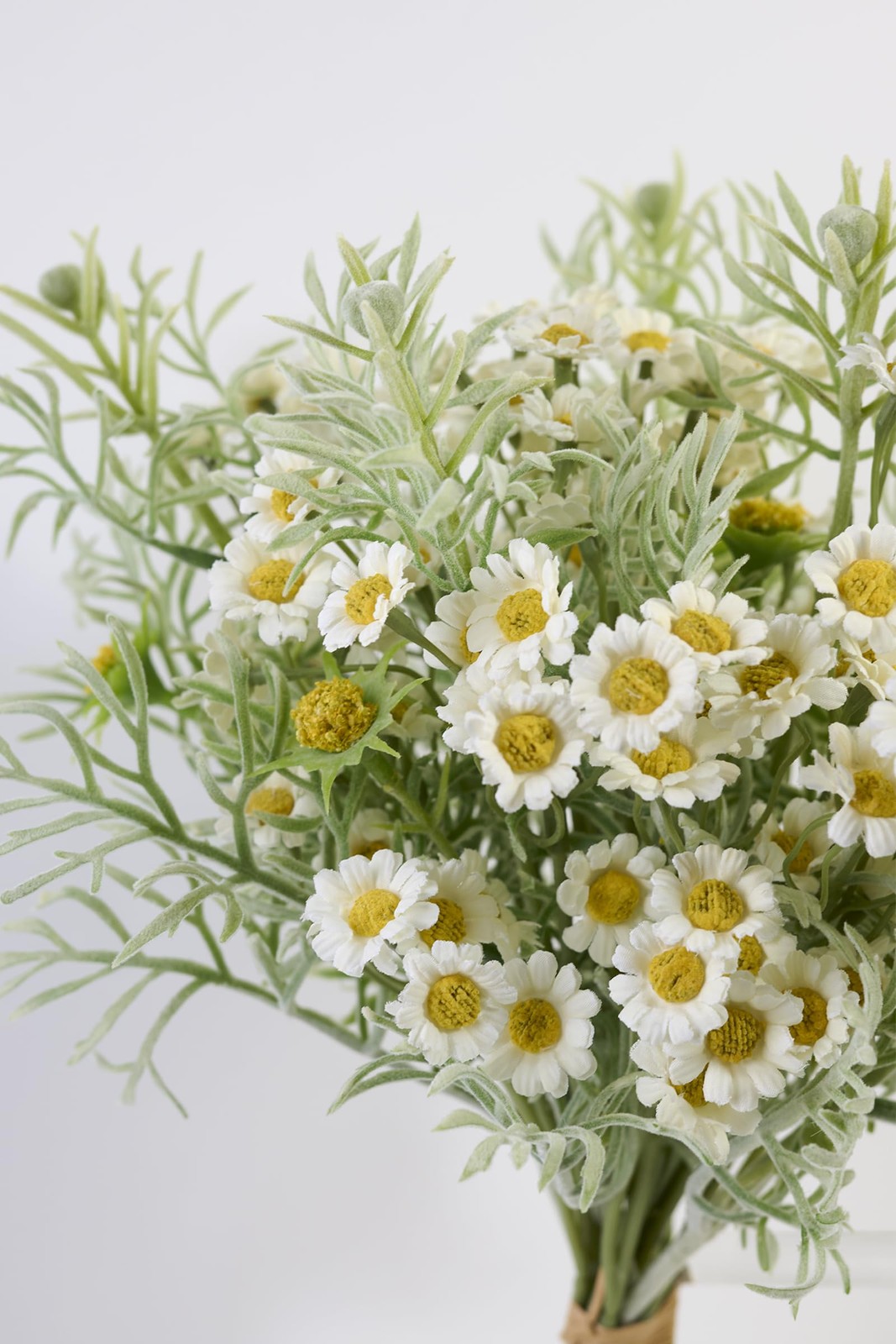 Artificial Wildflower Bouquet, White Daisy Flowers for Home Decor