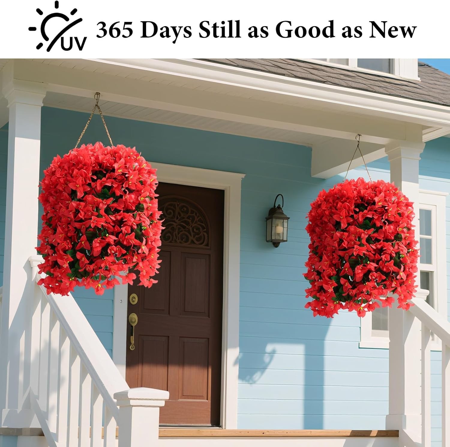 Artificial Bougainvillea Flowers Plants for Outdoors Decoration, 2/4 Pcs Faux Si