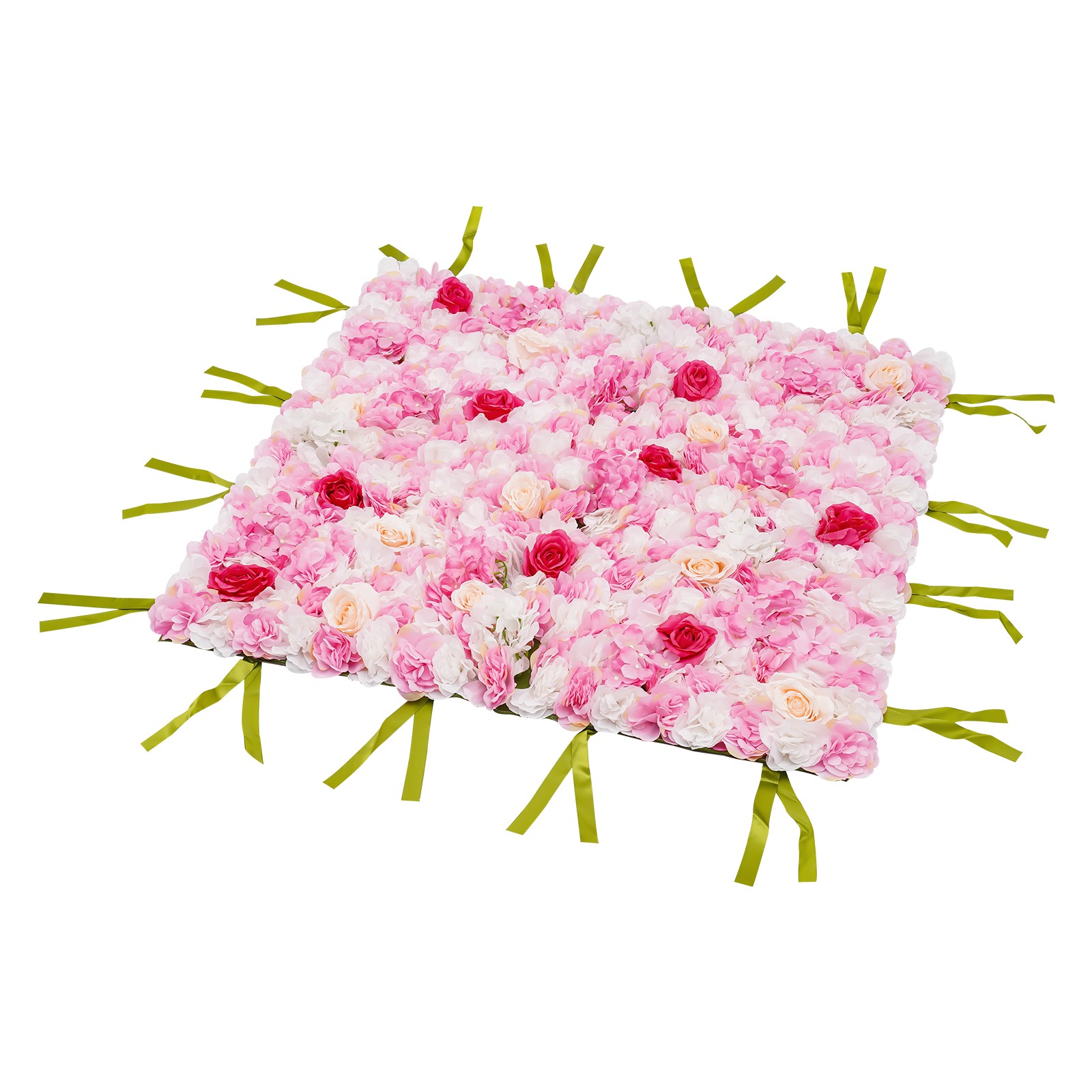 50*50*12cm Artificial Flower Wall Panel Flower Wall Mat Silk Rose Flower Panel