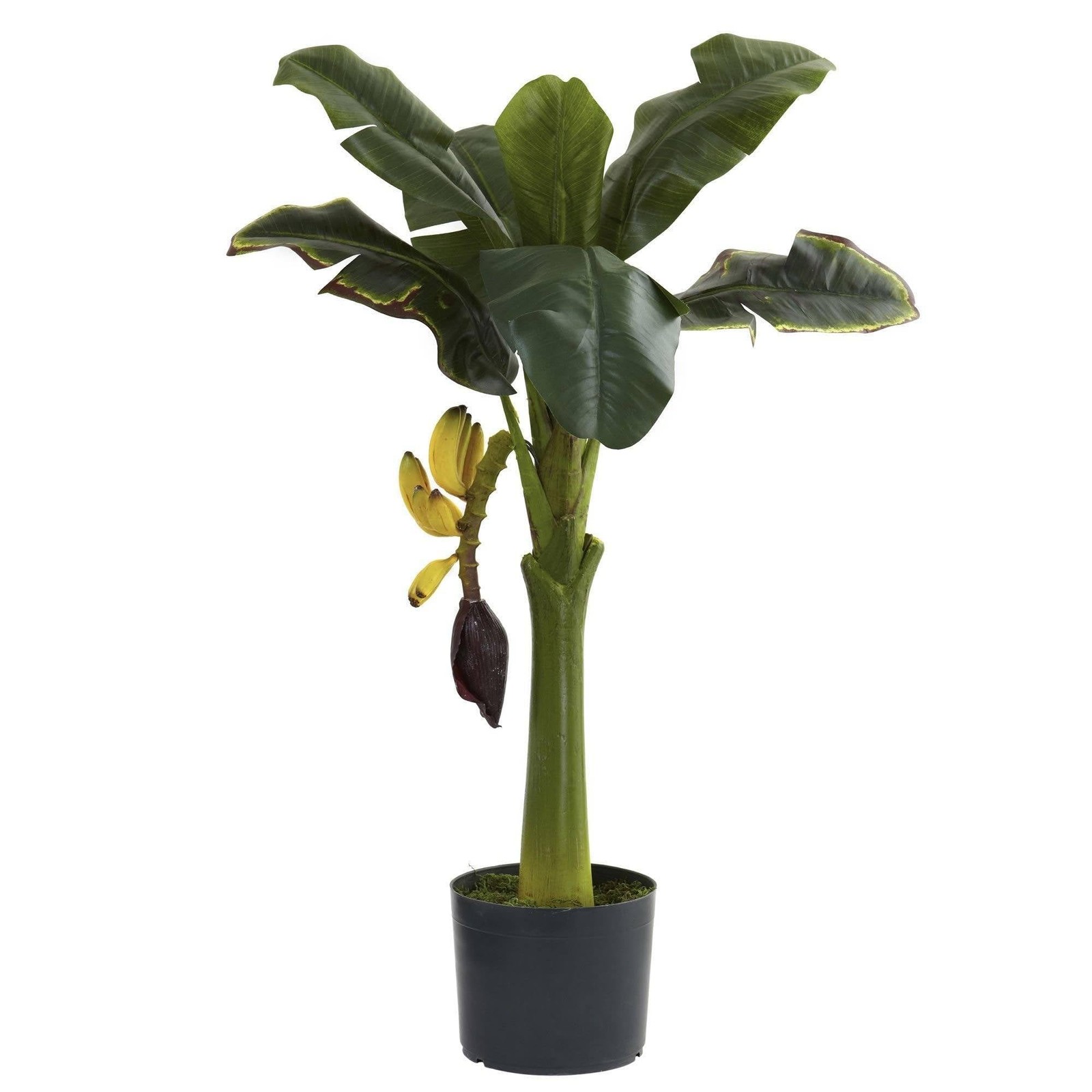 Nearly Natural 3ft Faux Banana Tree w/Fruit, Green Artificial Plant