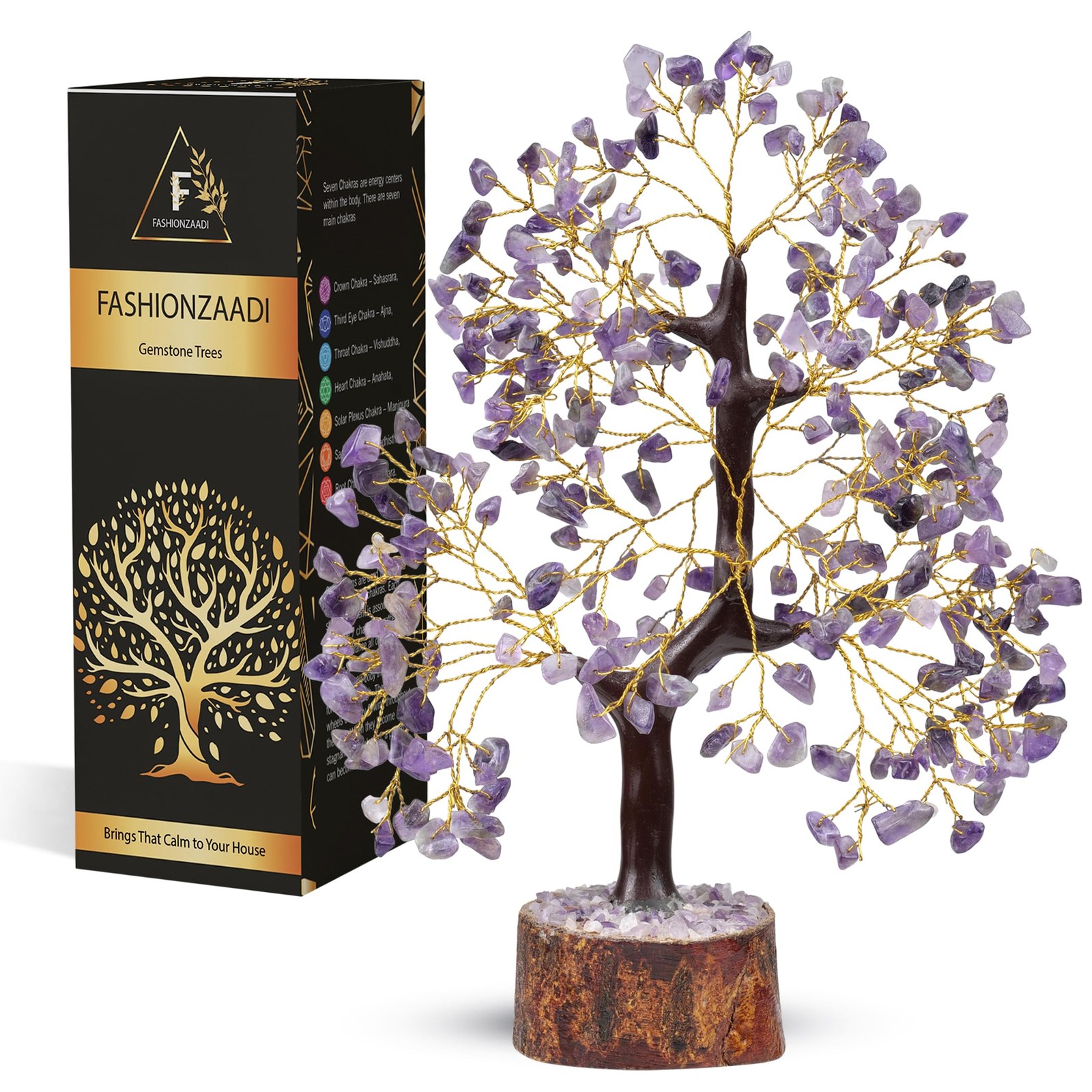 Amethyst Crystals Bonsai Tree Of Life Decor Good Luck Stones Gifts