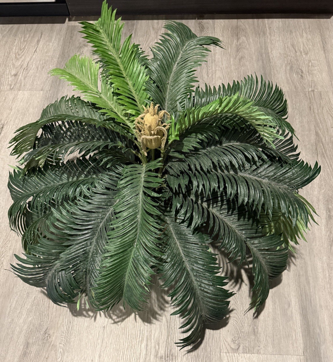 Nearly Natural 25in. Cycas Artificial Plant in Basket In Another Vintage Basket