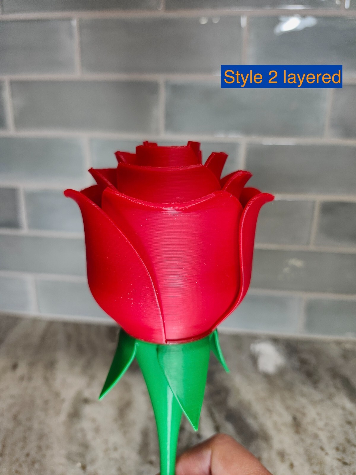 3D Printed Rose with Vase for dry flowers – A Timeless Gift