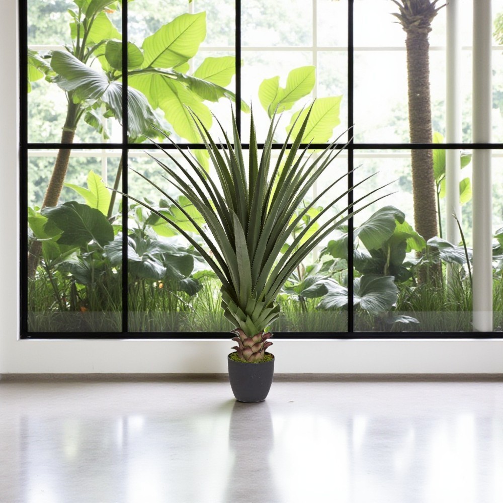 Nearly Natural Spiked Agave Green Plant 4 ft. H Artificial Plastic Indoor Decor