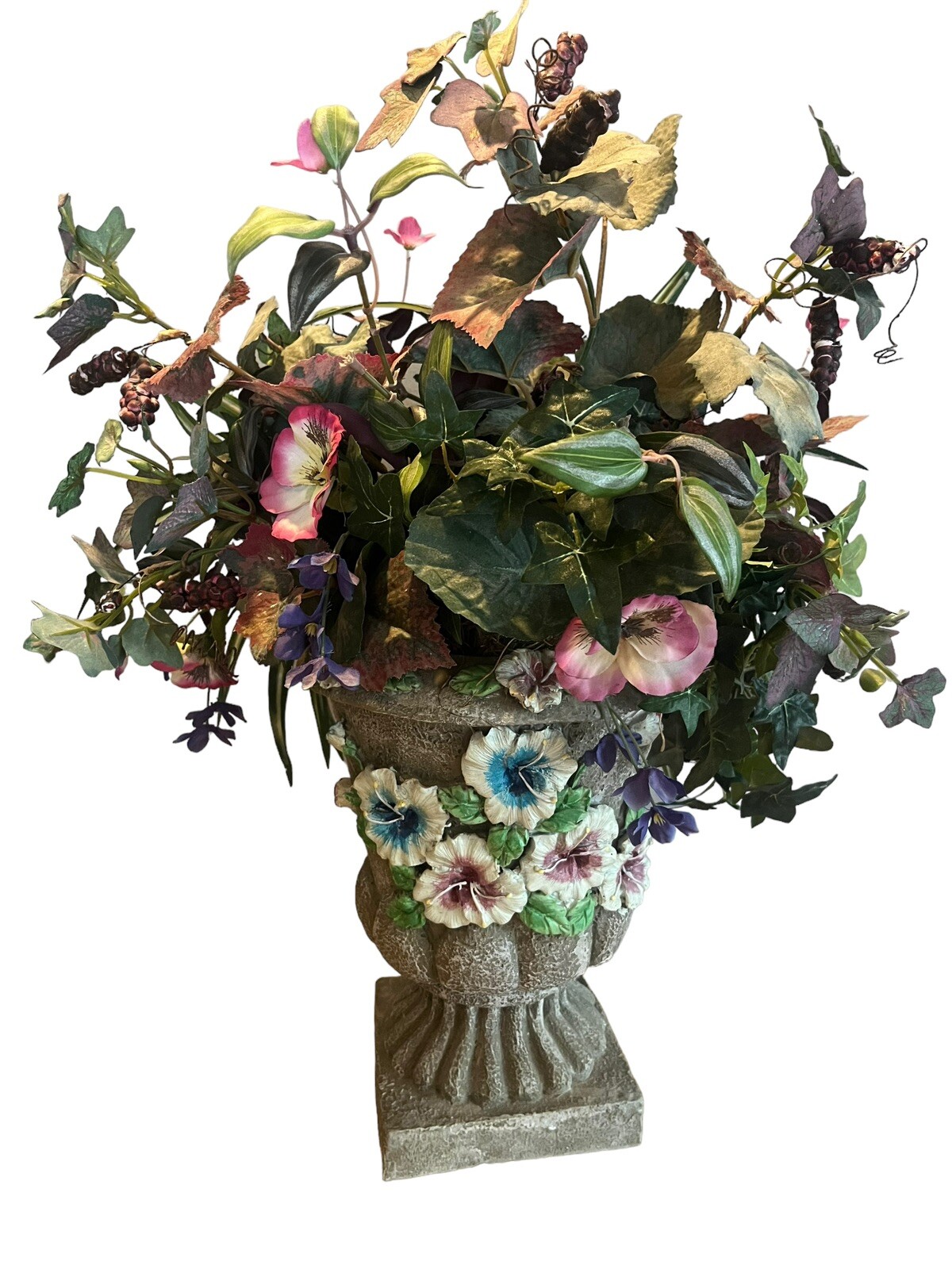 Decorative Planter Faux Greenery Floral Home Decor Large Sized