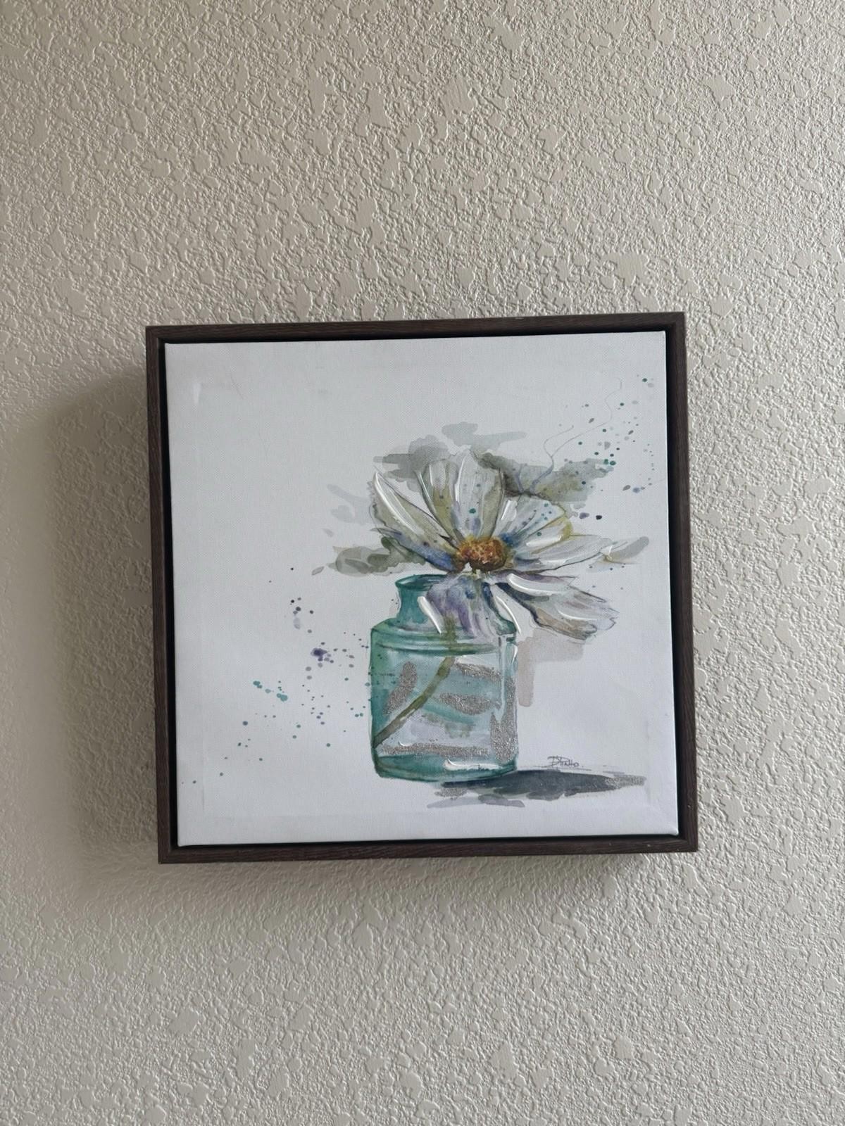 Pair of ‘Fresh Little Flower’ Wall Decor Canvases