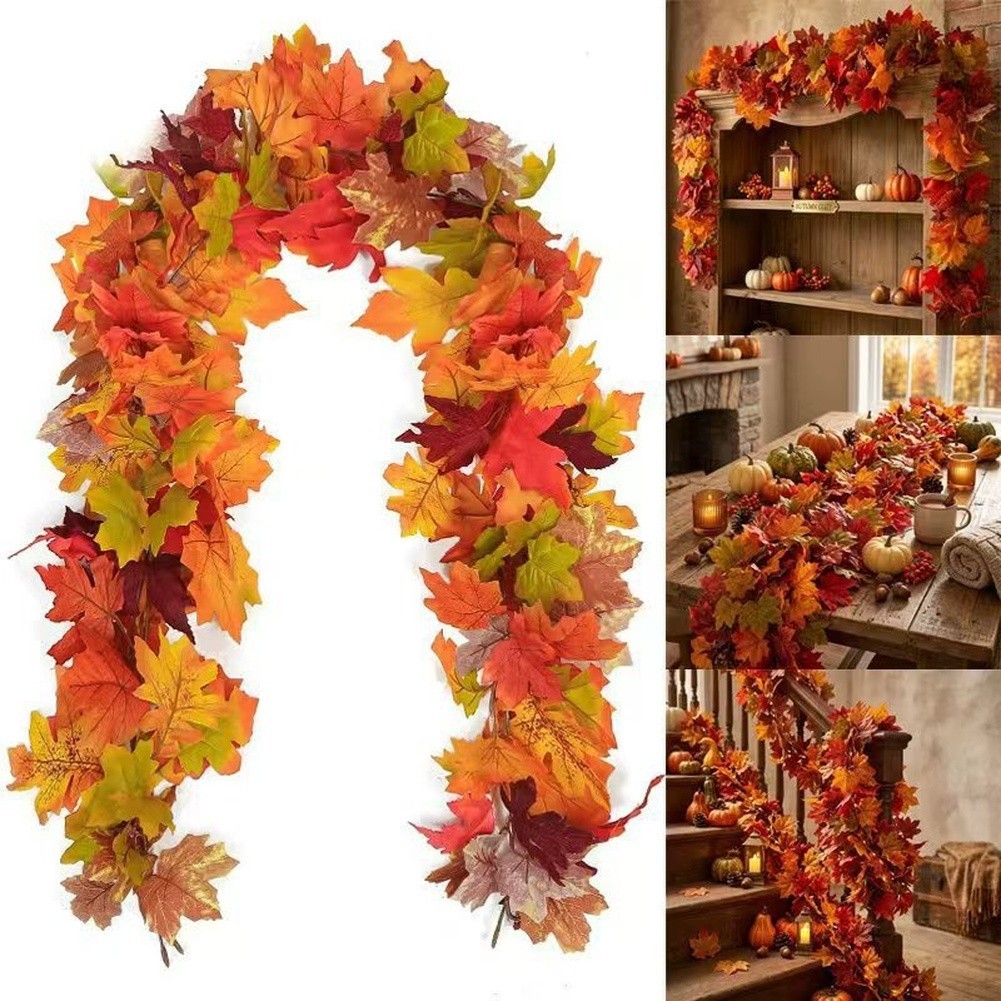 Autumn Maple Vine 175cm Artificial Decor for Thanksgiving Harvest Events