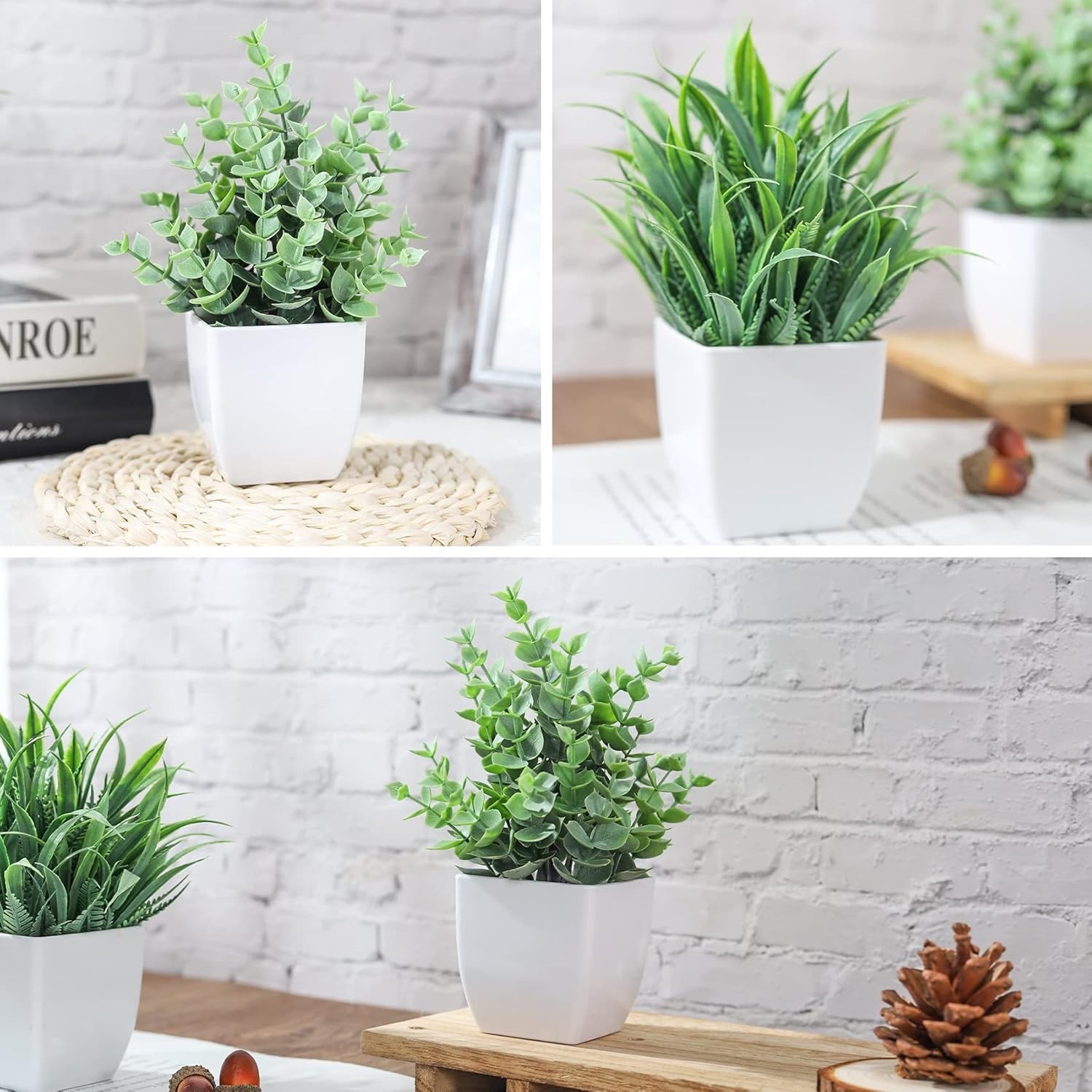 Versatile Mini Artificial Potted Plants – Perfect for Home and Office Decor