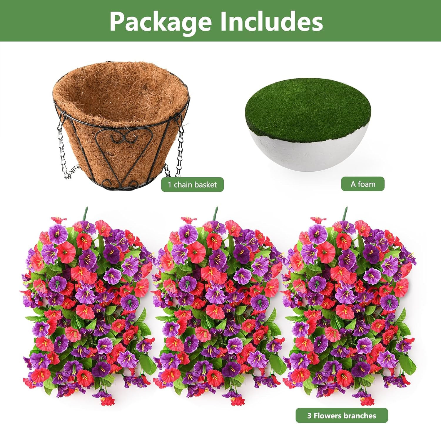INQCMY Artificial Flowers for Outdoor Spring Summer Decoration Faux Silk Morning