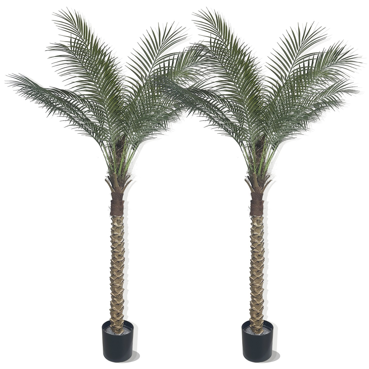 180 cm Tall Artificial Coconut Palm Tree 2 Pack Fake Green Decor Floor Plant