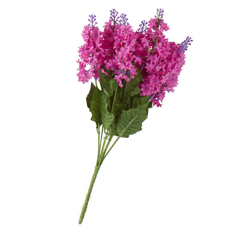 Set of 2 Artificial Poly Silk 16″ Purple Lilac Floral Bushes