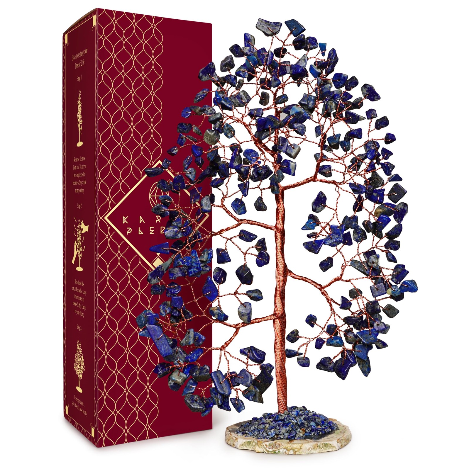 Crystal Tree of Life Birthday Gifts for Women, Men, Frineds, Handmade Lapis L…