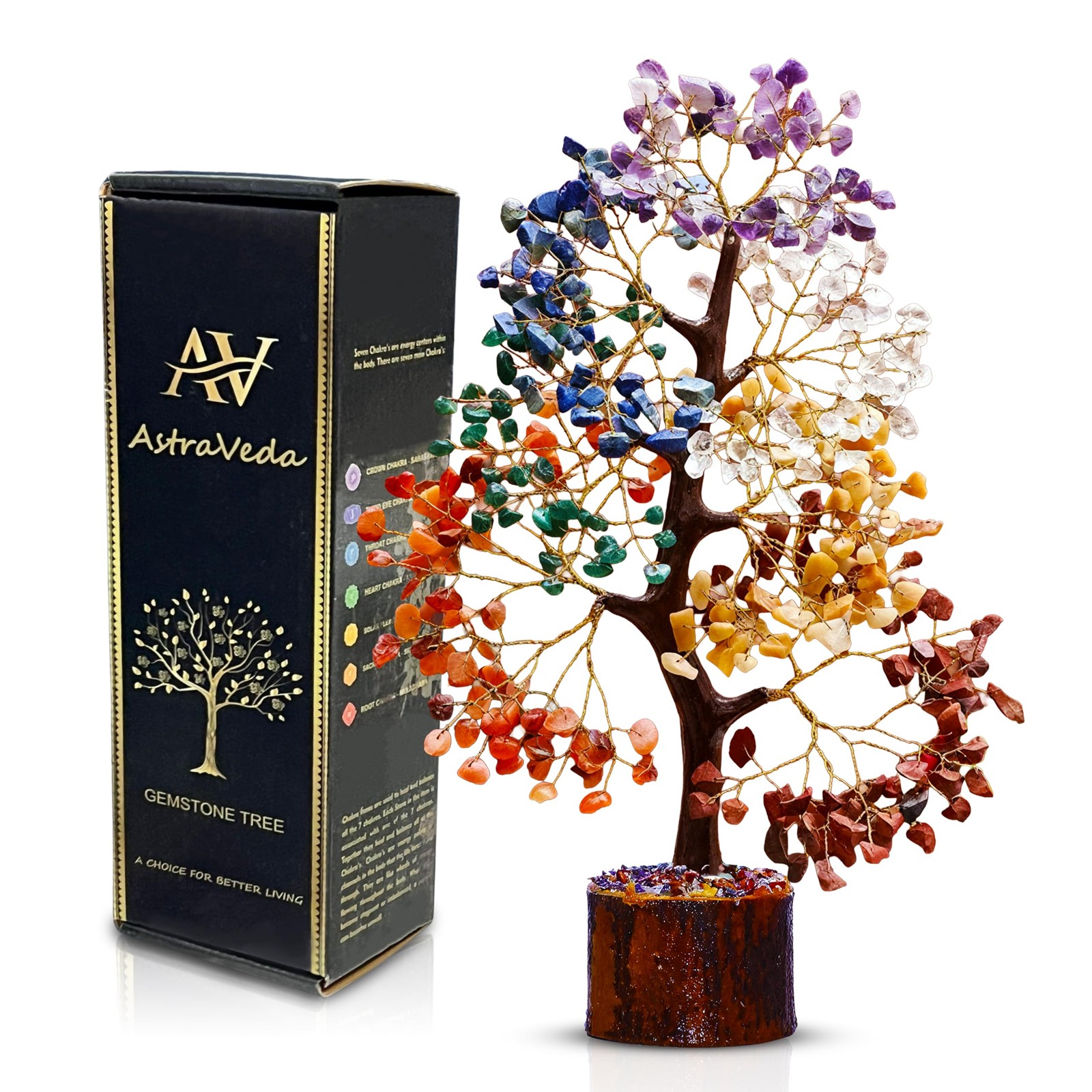 AstraVeda 7 Chakra Tree, Crystal Tree of Life, Feng Shui Trees, Positive Ener…
