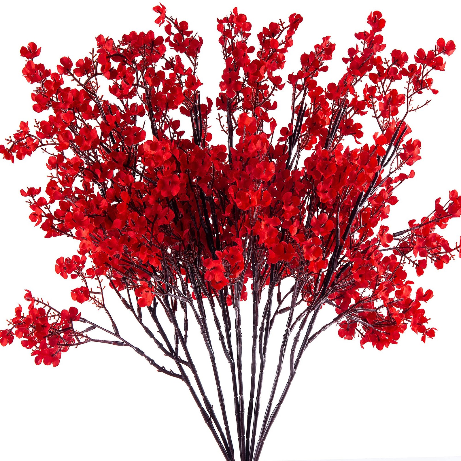 10 PCS Babys Breath Artificial Flowers Bulk Real Touch Silk Indoor Table Decor