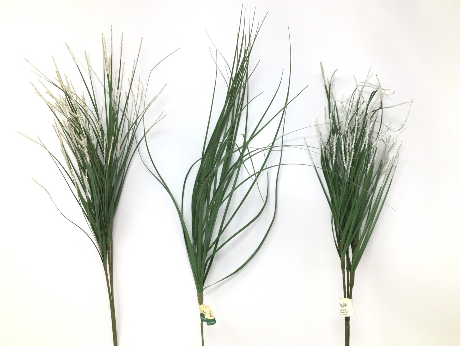 Onion Grass Floral Pick Green 2 Flocked Picks 26” 1 Pick 22” Lot Of 3 Vintage