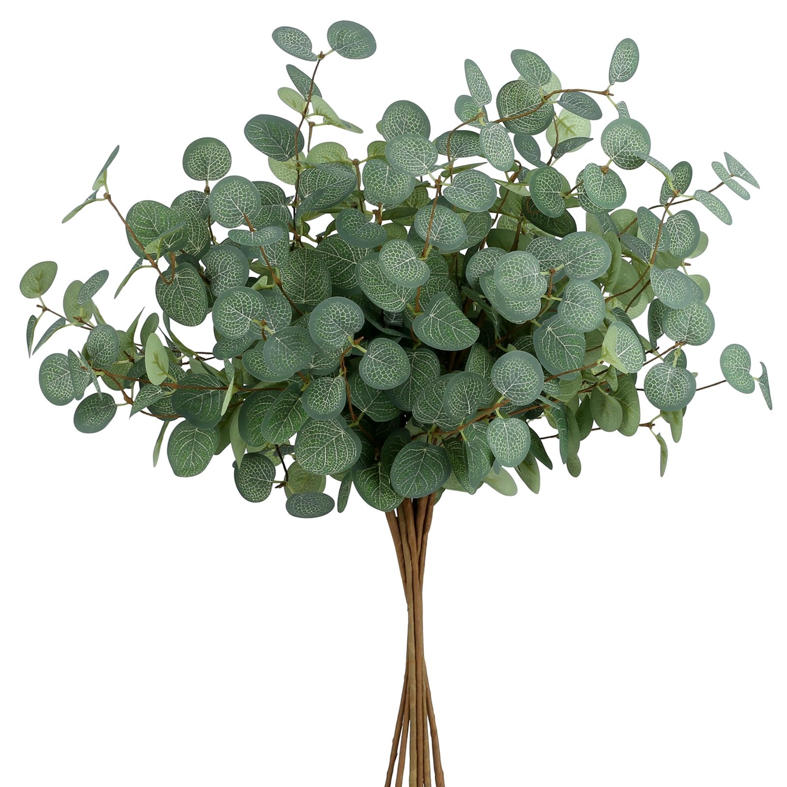 6 Pcs Artificial Eucalyptus Stems 24″ Tall Faux Ecualyptus Leaves Fake Greene…