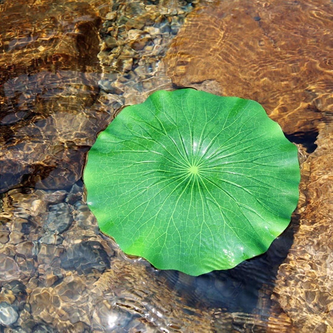 10 Packs Artificial Lily Pads,Floating Lily Pads for Ponds, Artificial Pond Plan