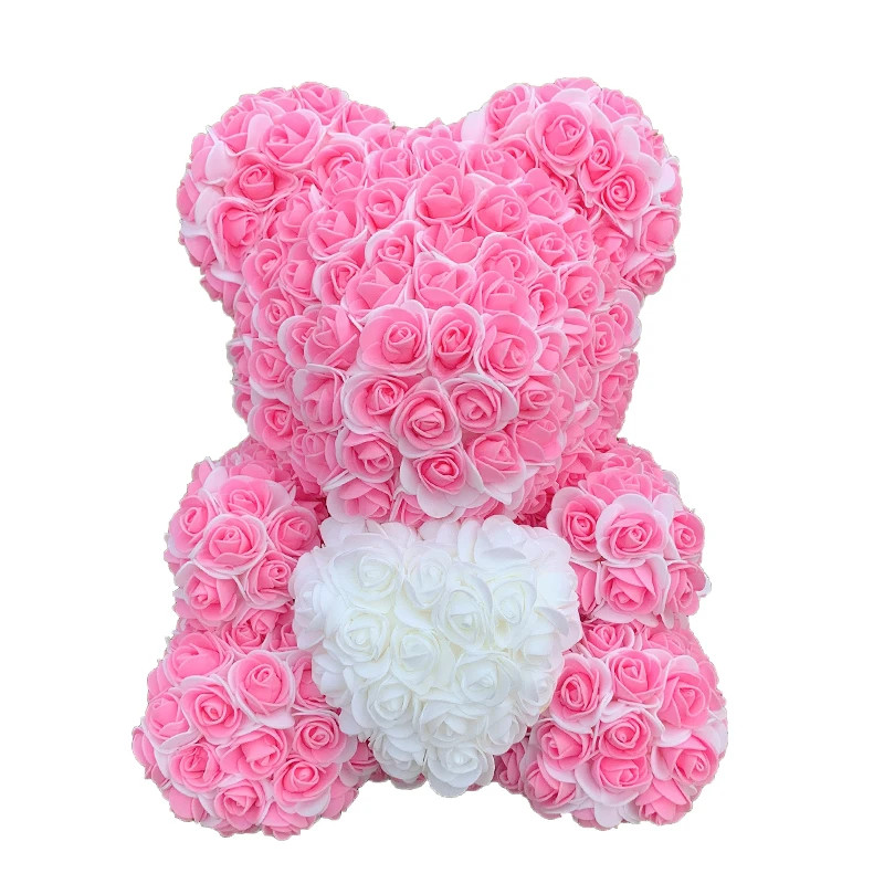 Wedding Rose Teddy Bear With Box For Women Valentines Girlfriend Gift