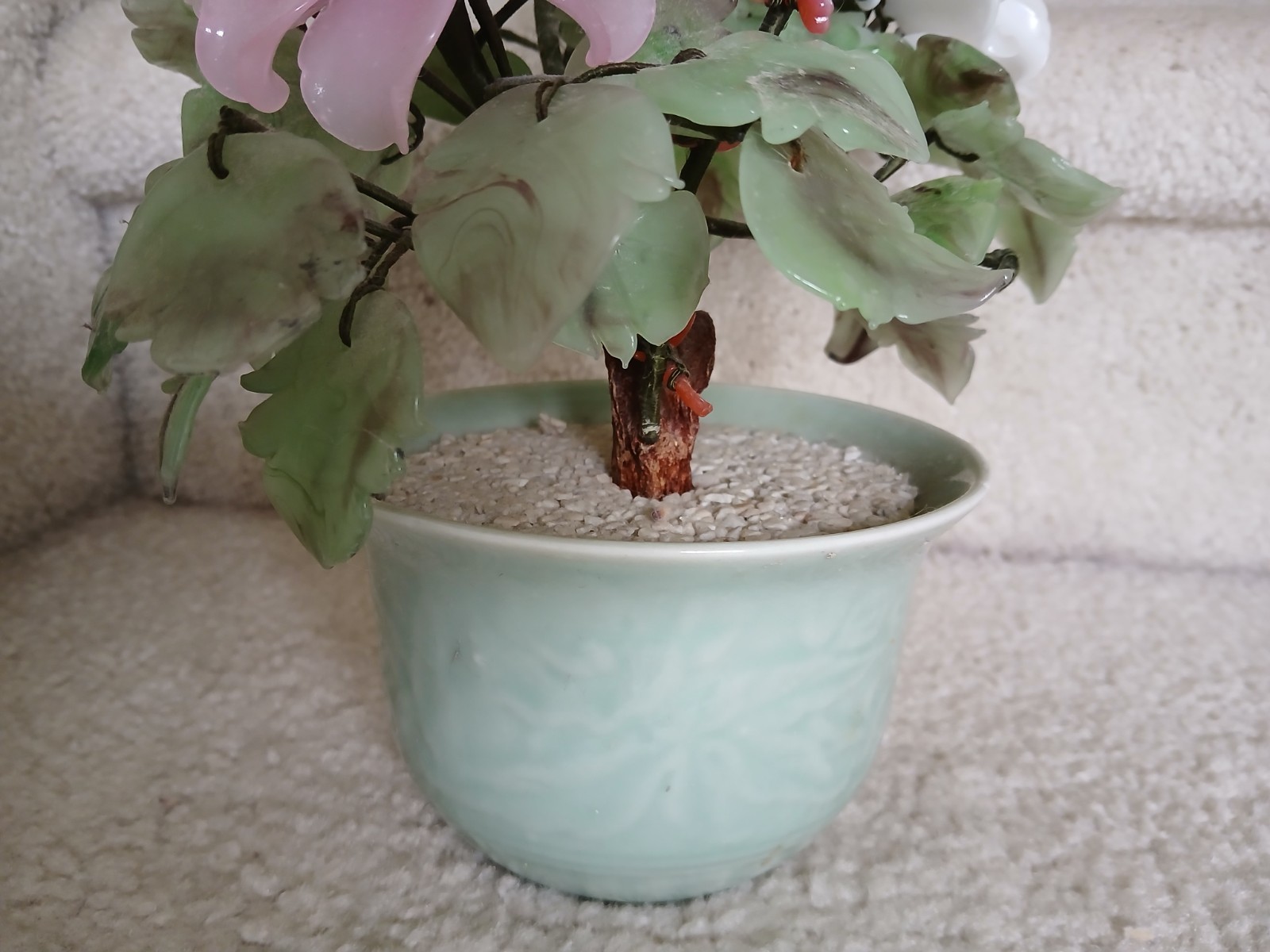 Vintage Original Japan Bonsai Jade Tree 9″ Tall