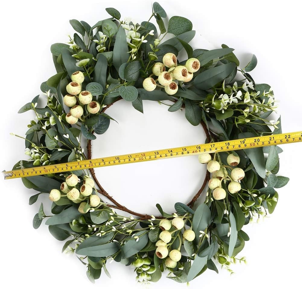 Exquisite 20-Inch Green Eucalyptus Wreath – Perfect for Any Season or Occasion